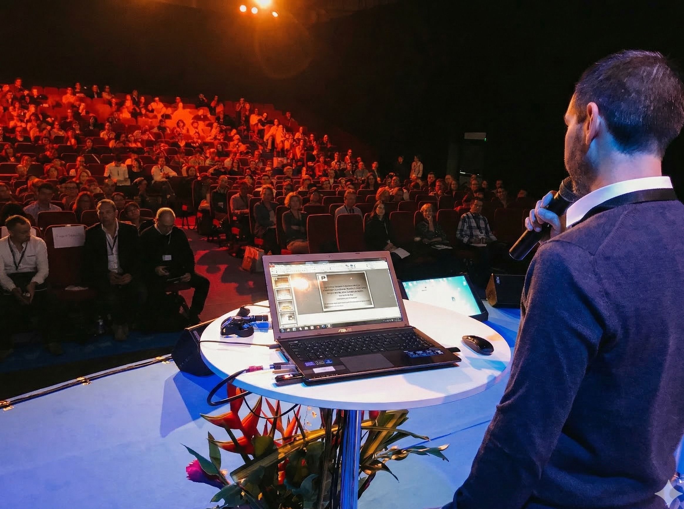 Antoine Pradels en conférence de podologie